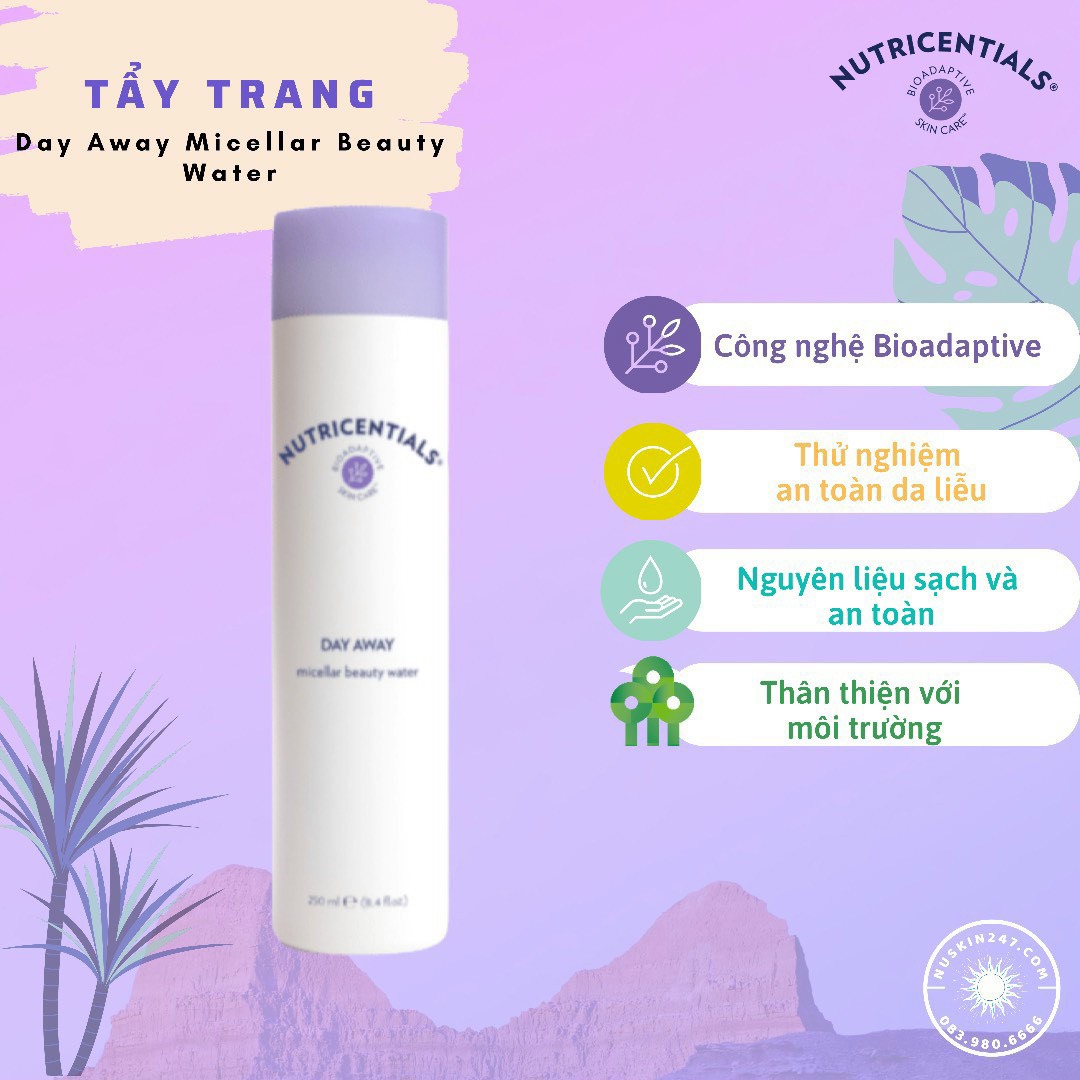 Nước Tẩy Trang Nutricentials Day Away Micellar Beauty Water Nu Skin (250ML)