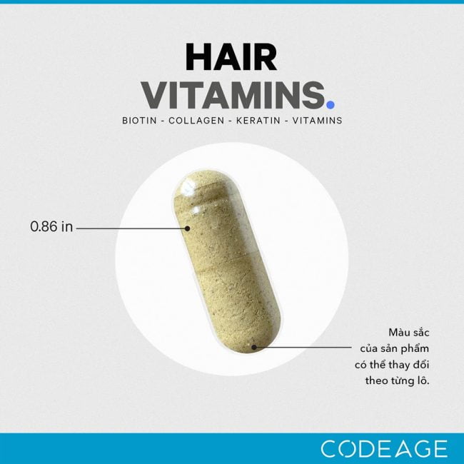 Viên uống mọc tóc Codeage Hair Vitamins